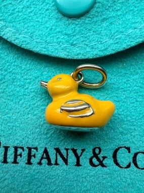 Tiffany & Co. Yellow Enamel Duck with Silver